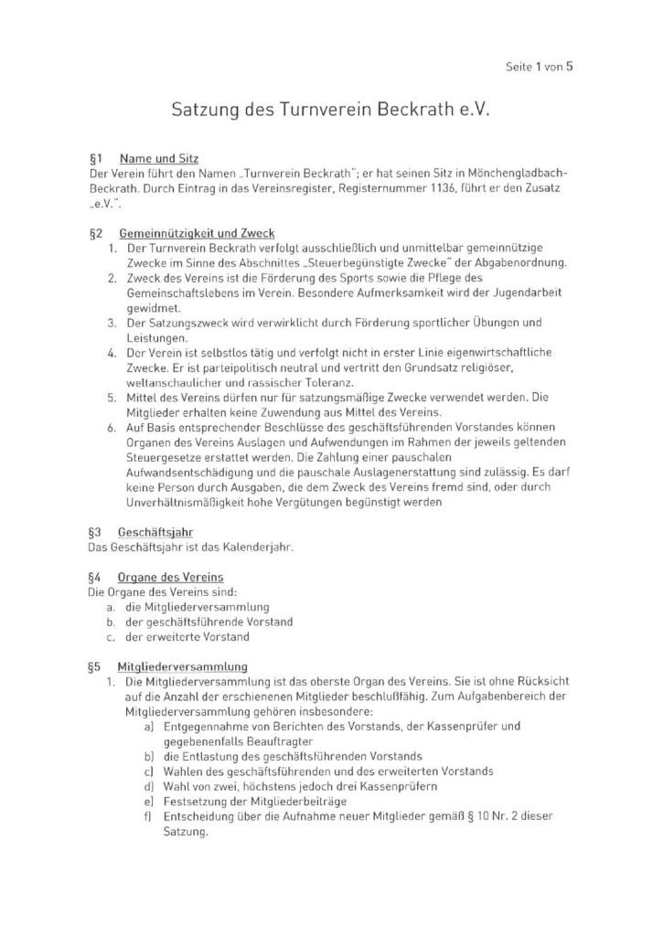 thumbnail of Turnverein-Satzung